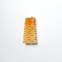 Translucent Orange and White Jadeite "Double Happiness" Pendant 1