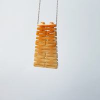 Translucent Orange and White Jadeite "Double Happiness" Pendant 3