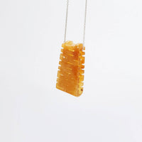 Translucent Brilliant Orangey Jadeite "Double Happiness" Pendant 3