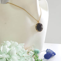Translucent Icy Black Jadeite "Disc Shape" Pendant (JAB006359) 9