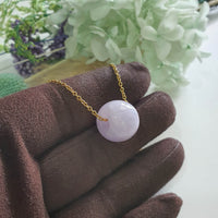 Translucent Bright Lavender Jadeite “Barrel” Pendant (JAB004414)