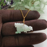 Translucent Green Jadeite "Auspicious Dragon” Pendant (JAB006621)