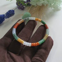 Multi-colours Jadeite “The Rainbow” Beads Bracelet (JAC003457)