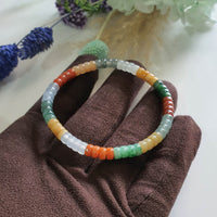 Multi-colours Jadeite “The Rainbow” Beads Bracelet (JAC003457)