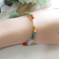 Multi-colours Jadeite “The Rainbow” Beads Bracelet (JAC003457)