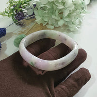 Translucent Pastel Multicolour Jadeite “Autumn's Painted Landscape” Bangle (JAC003518)