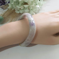 Translucent Pastel Multicolour Jadeite “Autumn's Painted Landscape” Bangle (JAC003518)
