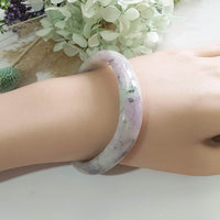 Translucent Pastel Multicolour Jadeite “Autumn's Painted Landscape” Bangle (JAC003518)