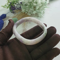 Translucent Pastel Multicolour Jadeite “Autumn's Painted Landscape” Bangle (JAC003518)