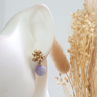 Translucent Brilliant Lavender Jadeite “Miss Joaquim” Earrings (JAA001068) 8
