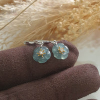 Highly Translucent Icy Blue Jadeite “Cherry Blossom” Earrings (JAA001618) 2
