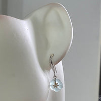 Highly Translucent Icy Blue Jadeite “Cherry Blossom” Earrings (JAA001618) 6