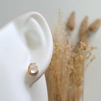 Highly Translucent Icy Jadeite “Hulu - Calabash” Earrings (JAA001676) 9