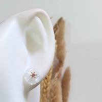 Highly Translucent Icy Jadeite “Cherry Blossom” Earrings (JAA002093) 9