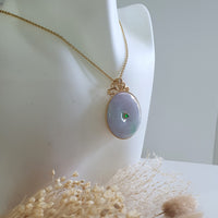 Translucent Brilliant Lavender with Green Jadeite “The Lafolia” Pendant (JAB001421) 7