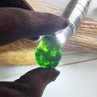 Translucent Omphacite Jadeite "Smiley Panda eating Bamboo" Pendant (JAB003053) 6
