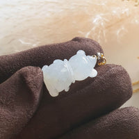 Translucent Icy Jadeite "Teddy’s Love" Pendant (JAB003520) 3