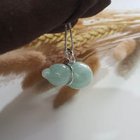 Translucent Light Green Jadeite "Auspicious Hulu" Pendant (JAB003597) 5