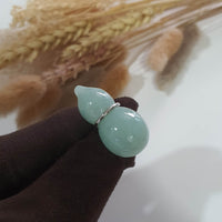 Translucent Light Green Jadeite "Auspicious Hulu" Pendant (JAB003597) 4