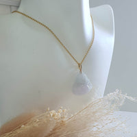 Translucent Icy Lavender "Laughing Buddha" Pendant (JAB004262) 8