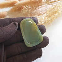 Good Translucency Yellow and Bluish Green Jadeite "Magnificent Tiger" Pendant (JAB004505) 5