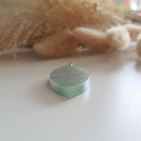 Translucent Sweet Lavender with Apple Green Jadeite "Scenery" Pendant (JAB004654) 4