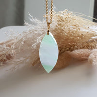 Translucent Sweet Lavender with Apple Green Jadeite "Scenery" Pendant (JAB004654) 6