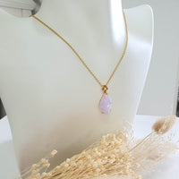 Translucent Icy Brilliant Lavender Jadeite “Cherry Dew Droplet” Pendant (JAB004686) 7