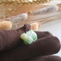 Translucent Yellow and Green Jadeite "Mouse" Pendant (JAB004705) 5