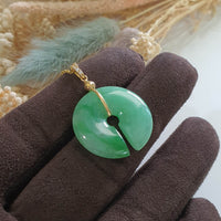 Translucent Bright Green with Brilliant Green Jadeite "Amulet" Pendant (JAB005019) 4