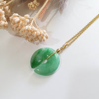 Translucent Bright Green with Brilliant Green Jadeite "Amulet" Pendant (JAB005019) 6