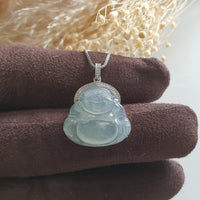 Highly Translucent Icy "Laughing Buddha" Pendant (JAB005045) 1