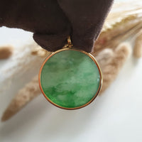 Good Translucency Icy Brilliant Green Jadeite “The Medallion” Pendant (JAB005084) 4