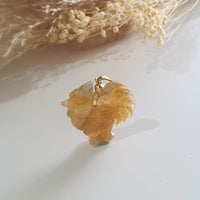 Good Translucency Icy Honey Yellow Jadeite "Golden Rooster" Pendant (JAB005134) 7