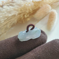 Good Translucency Icy Lavender Jadeite "Auspicious Rabbit" Pendant (JAB005240) 2