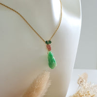 Translucent Brilliant Green Jadeite "Rabbit and Carrot" Pendant (JAB005243) 7
