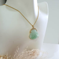 Good Translucency Icy Apple Green Jadeite "Laughing Buddha" Pendant (JAB005366) 7