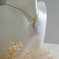 A Good Translucency Icy Brilliant Lavender Jadeite "Goddess of Mercy" Pendant (JAB005372) 9