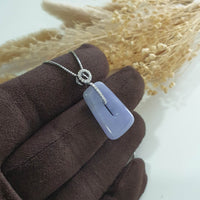 Translucent Brilliant Lavender Jadeite “Petal of the Sky” pendant (JAB005388) 2