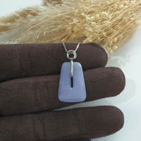 Translucent Brilliant Lavender Jadeite “Petal of the Sky” pendant (JAB005388) 5