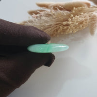 Translucent Icy Green Jadeite "Auspicious Coin" Pendant (JAB005400) 5