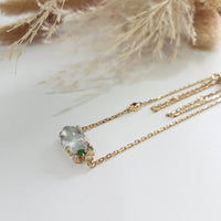 Highly Translucent Icy Jadeite “Dancing Goldfish” Pendant Necklace (JAB005470) 2