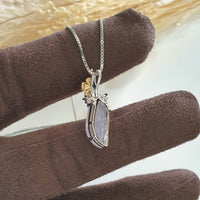 Good Translucency Icy Lavender Jadeite “Glittering Dew” Pendant (JAB005525) 5