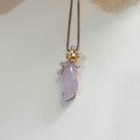 Good Translucency Icy Lavender Jadeite “Glittering Dew” Pendant (JAB005525) 1