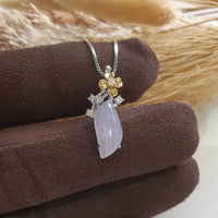 Good Translucency Icy Lavender Jadeite “Glittering Dew” Pendant (JAB005525) 6