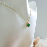 Translucent Brilliant Apple Green Jadeite “My Love” pendant (JAB005535) 7