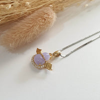 Translucency Icy Brilliant Lavender Jadeite "Be my Angel" Pendant (JAB005682) 7