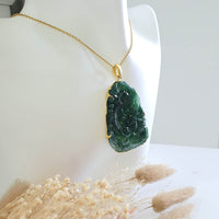 Highly Translucency Icy Green Jadeite "Majestic Dragon" Pendant (JAB005763) 10