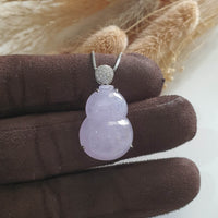 Good Translucency Icy Brilliant Lavender Jadeite "Amazing Hulu" Pendant (JAB005802) 1