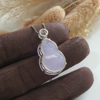 Good Translucency Icy Brilliant Lavender Jadeite "Amazing Hulu" Pendant (JAB005802) 4